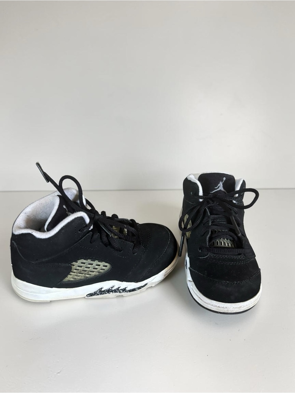Jordan 5 Retro Black Metallic Toddler Size 7 Sneakers EU23.5